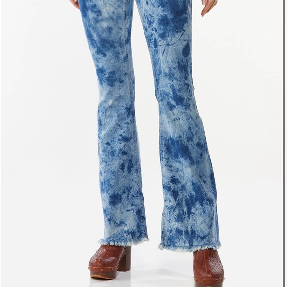Cato Tie Dye Flare Jeans - Picture 2 of 16